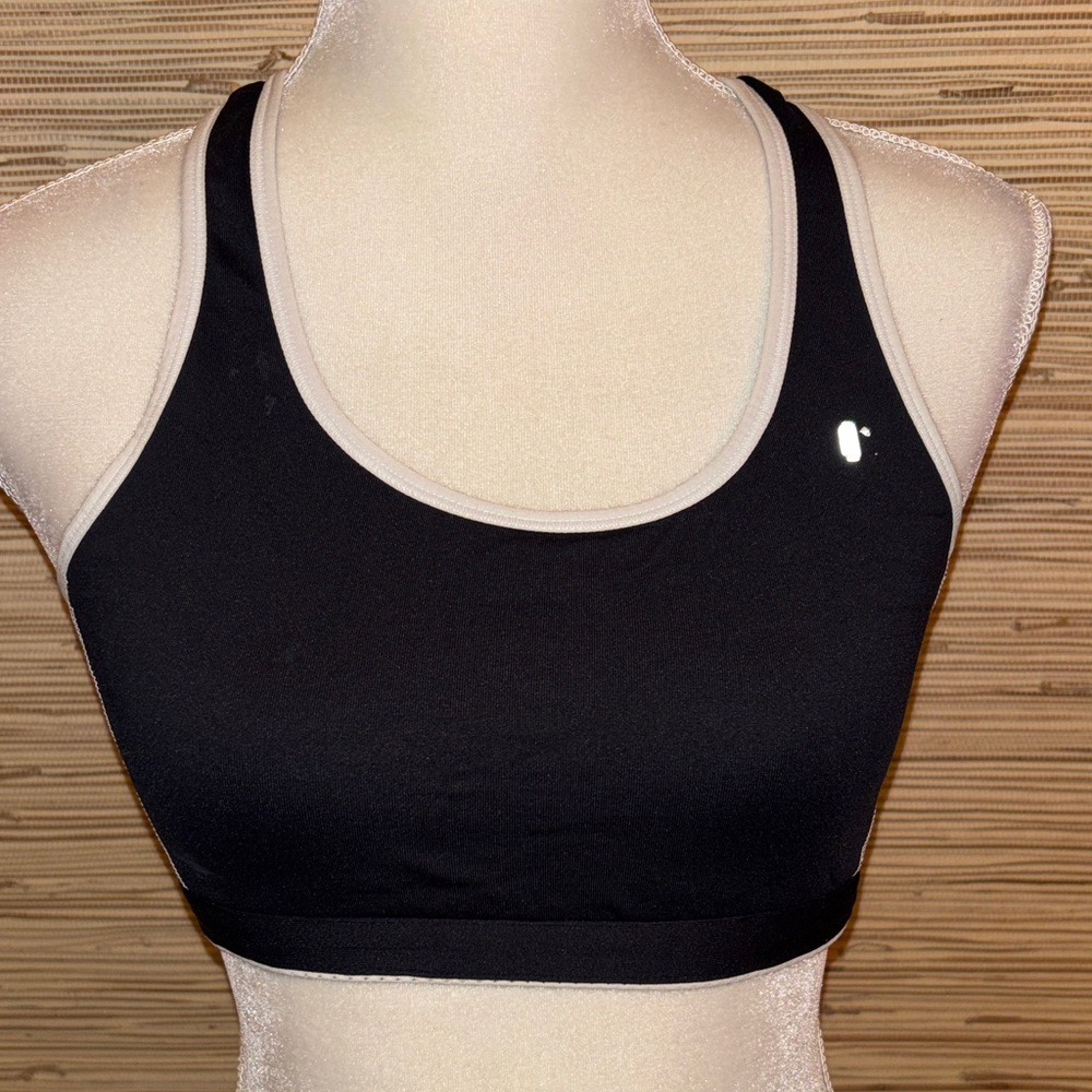 Champion Women's Black and White Reversible Sports Bra medium